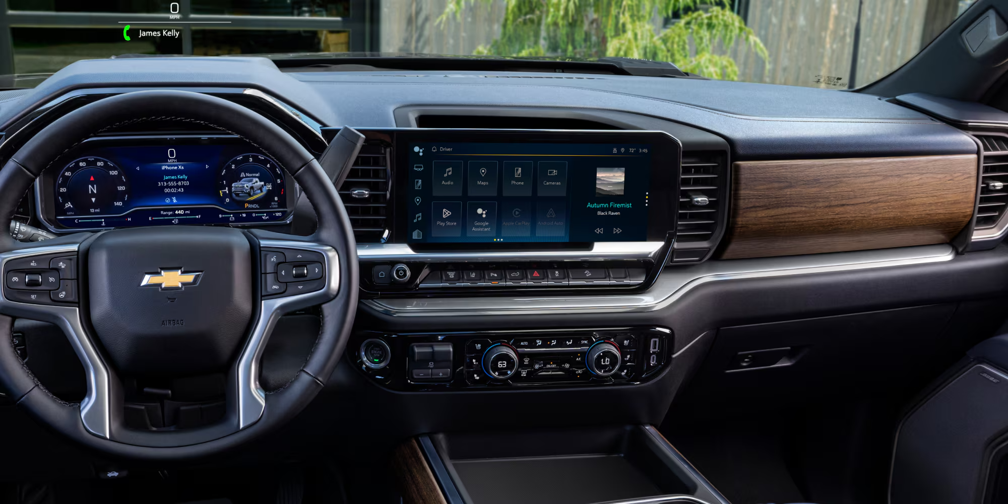 Interior dashboard of the 2025 Chevrolet Silverado 3500 HD Nearby Newport