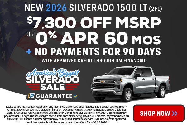 New 2026 Silverado 1500 LT offers in Marietta, OH