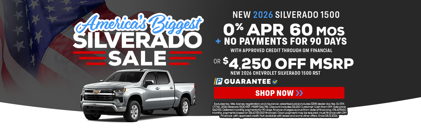 New 2026 Silverado 1500 offers in Marietta, OH