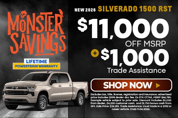 New 2026 Silverado 1500 RST offers in Marietta, OH